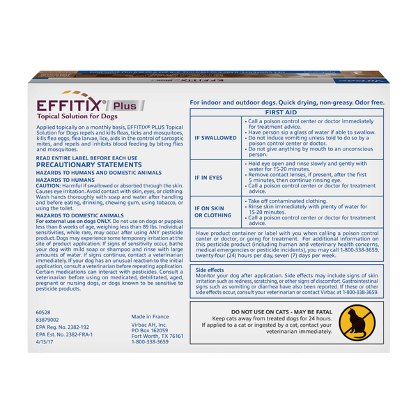 EFFITIX® PLUS Topical Solution for Dogs | Fleas, ticks & mosquitoes - Image 2