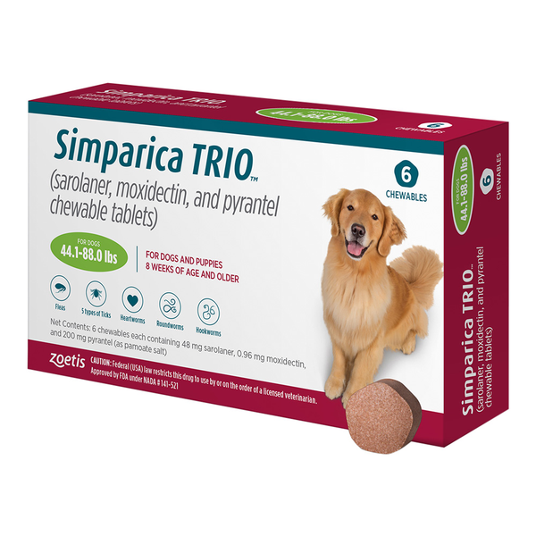 Simparica TRIO™ Chewable Tablets for Dogs | Superior 5 in 1 Protection: Fleas, ticks, heartworm, & parasites - Image 6