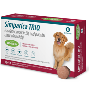 Simparica TRIO™ Chewable Tablets for Dogs | Superior 5 in 1 Protection: Fleas, ticks, heartworm, & parasites