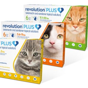 Revolution® Plus Topical Solution for Cats | Fleas, ticks, ear mites, roundworms, hookworms, and heartworm